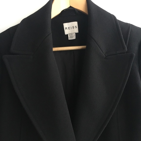 Reiss Sesto Wool-Blend Coat in Black | Medium - Picture 7 of 10
